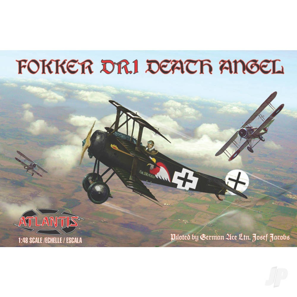 Atlantis Model Fokker Dr.I Triplane Death Angel  1:48  PLASTIC MODEL KIT AMCA103