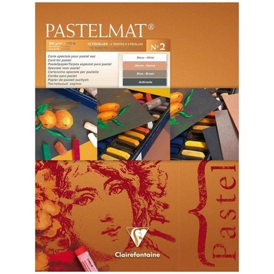 Clairefontaine Pastelmat Pad No.2 18x24 CM 12 Pages 4 Nuances Dessin Pages Neuf
