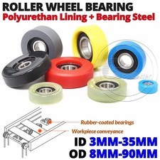 PU Polyurethane Roller Wheel Bearing CNC Guiding Wheel Flat Belt Idler 3-35 MM
