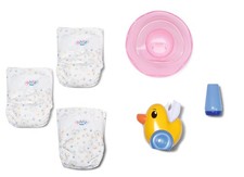 BABY born Potjesset voor poppen van 43 cm met luiers, crèmeblik en eend Berta al