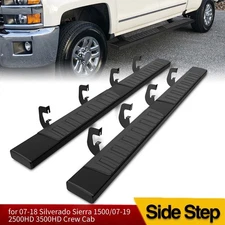 6" Running Boards for 07-18 Silverado/Sierra 1500 Crew Cab Nerf Bars Side Steps