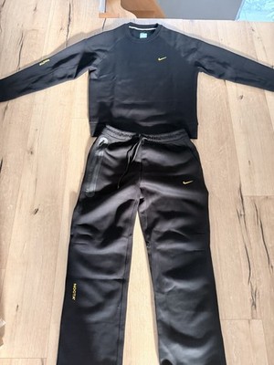 Nike Herren Nocta Trainingsanzug 2-teilig Schwarz/Gelb Pullover+Hose Rundhals L