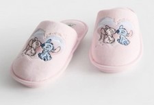 Disney Lilo  Stitch Angel Womens Fuzzy Mule Slippers Size 7/8 Primark -NEW