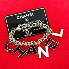 Chanel Coco Mark Bracelet Women Black One Size