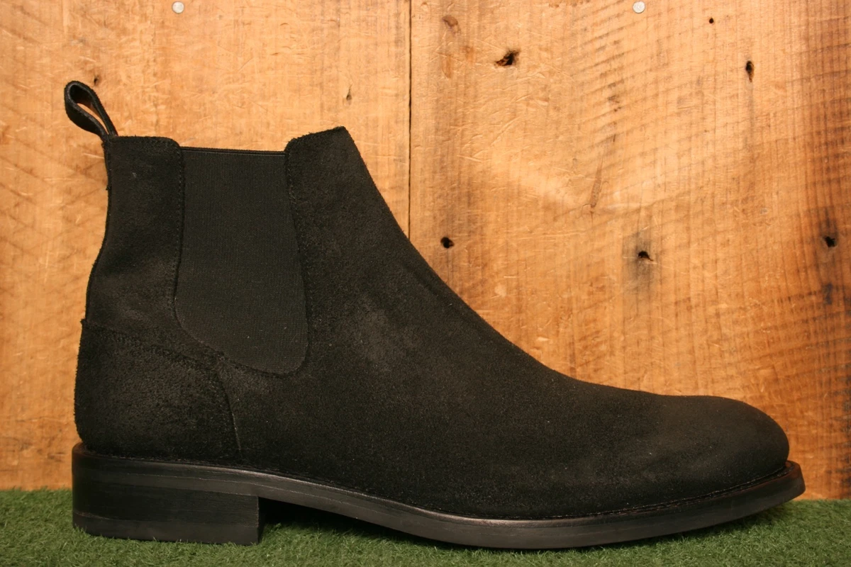Wolverine Mens BLVD Chelsea Boot Black Boots (NWT) Wolverine BLVD Nubuck Distressed Chelsea Boots Men Black 7D main image 4
