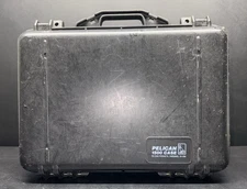 Pelican 1500, Medium, Black Protector Case 18.5X15.5X7 w/ Top & Bottom Foam