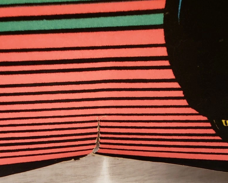 VINTAGE 1973 PRO ARTS BLACK PANTHER BLACK LIGHT POSTER FLOCKED VELVET - image 4 of 4