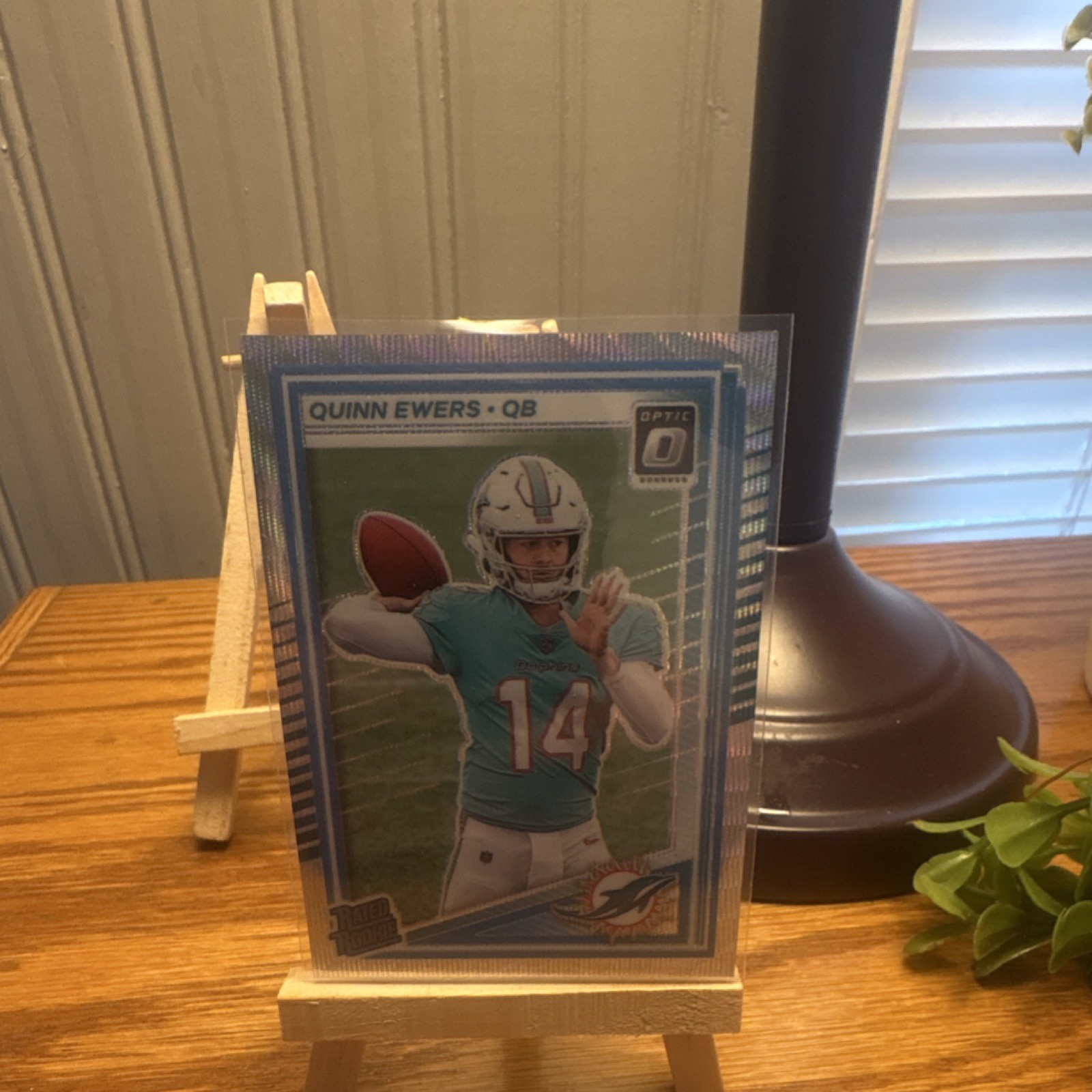 Panini 2025 Donruss Optic Rated Rookie #213 Quinn Ewers Wave Prizm numbered /300