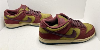 Nike SB Dunk Low Pro Dark Team Red & Olive Flak Shoes HQ1625-600 Men s Size 9