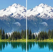 FADEPROOF Cornhole Board Wraps Laminated / Scenic Mountain Range and Lake