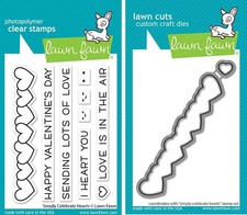 Simply Celebrate Hearts Clear Stamp Set And Dies Set 2 Item Bundle Craft