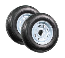 eCustomrim 2-Pack Radial Trailer Tire Rim ST225/75R15 225/75R15 Load Range D ...