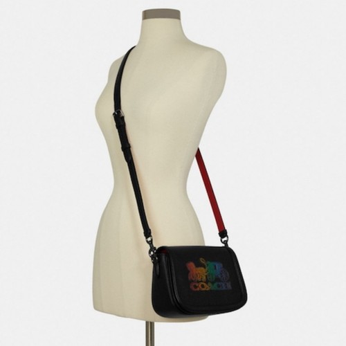 Coach Satteltasche mit Pferd und Kutsche Umhängetasche Pride Farbe