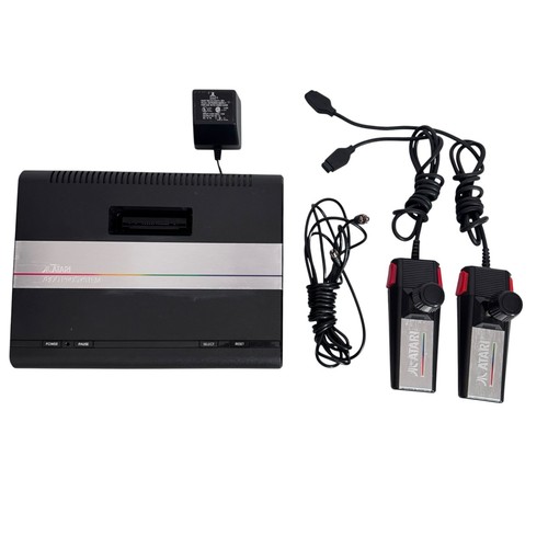 Atari 7800 Pro System Console Cleaned & Tested - WORKS - Includes 2 Controllers