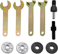 10 Pack Grinder Flange Angle Wrench Spanner with Metal Lock Nut and Silver 