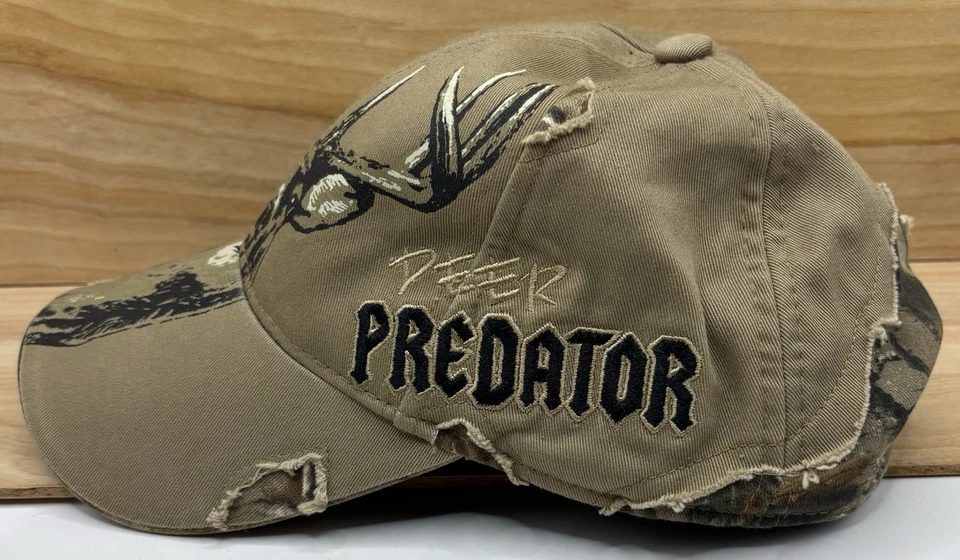 Buck Wear Hat Cap Strap Back Adjustable Mens Brown Camo Deer Predator Hunting - Image 2 of 4