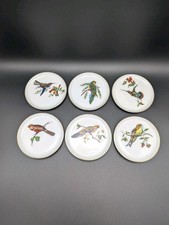 6 Fürstenberg Porzellan Untersetzer mit Volgelmotiven - Durchmesser 10cm