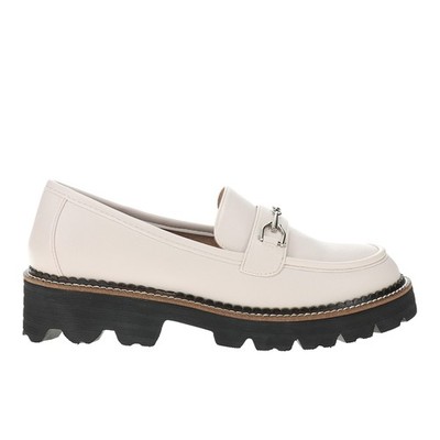 Corkys Brownie Points Lug Sole Slip On Loafers Womens Off White  10-0081-IVRY
