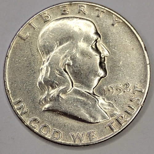 1952-P Franklin Half Dollar 90% Silver Nice Circulated Condition - FHD03