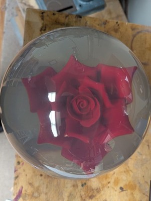 clear Red Rose lane hawk bowling ball 14 lbs undrilled