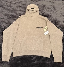 Authentic Essential Fear or God Dark Oat Hoodie Large Brand New with Tag