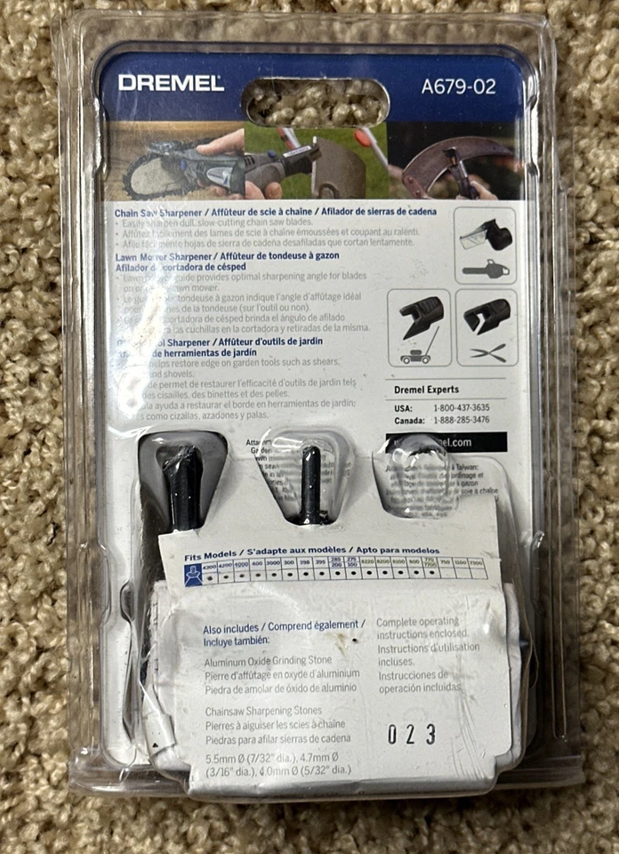 Kit de afilado con cortadora de césped herramienta de jardín afilador de motosierra Dremel A679-03 Foto 3 de 3