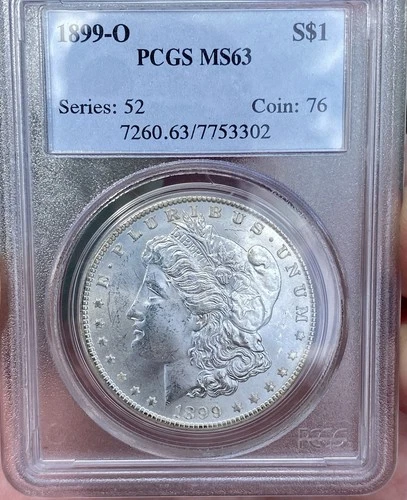 1899-O MS63*Glossy/Frosty Surfaces*PCGS New Orleans Mint Morgan Silver Dollar