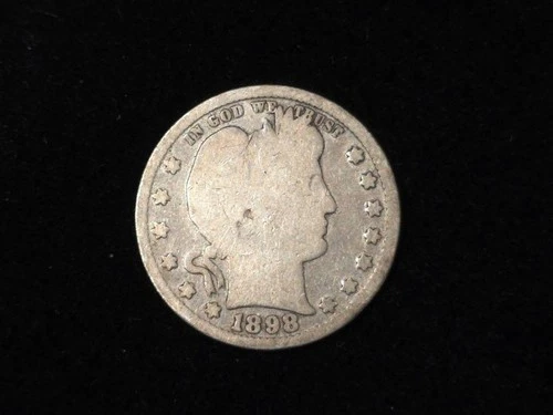 1898 Barber Silver Quarter Good 60801