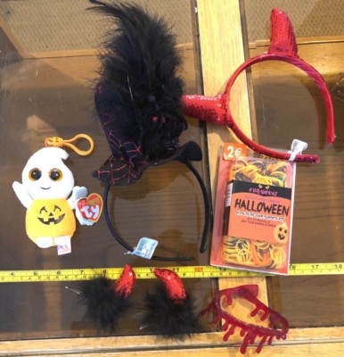 Claires Claire's Halloween Horror Konvolut TY Stofftier Hörner Hut Blut Restposten