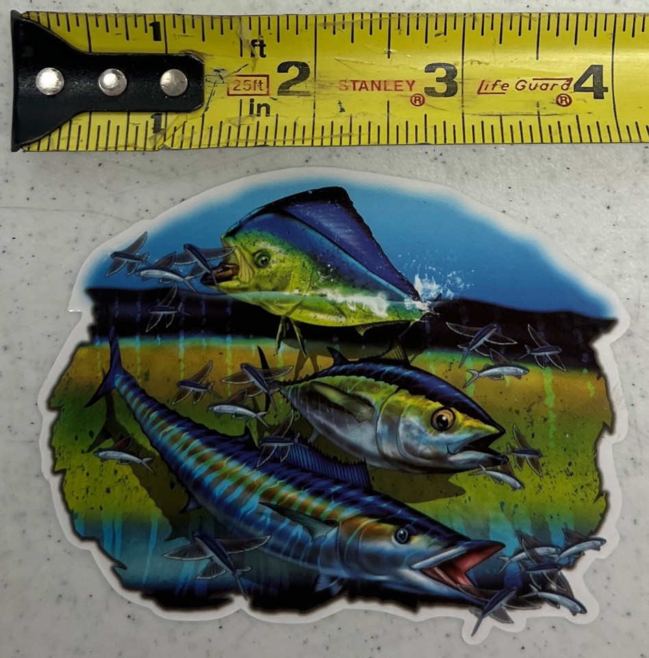 Gt Fish Sticker Assorted Fish Fishing Stickers/Decals For Tackle Box Boat or Vehicle ...
