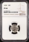 1959 Proof Roosevelt Dime certified PF 66 by NGC!