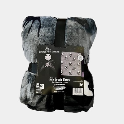 Disney Nightmare Before Christmas Throw Blanket Tim Burtons Jack Skellington
