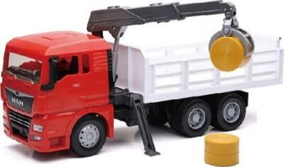 New-Ray 1:18 Maßstab MAN TGX Granit LKW Bauernhof Anhänger mit Kran