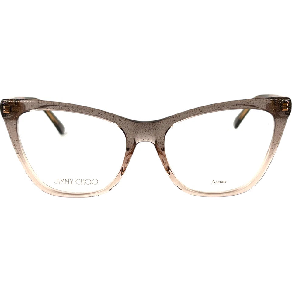 Marco de gafas de plástico para mujer Jimmy Choo JC361 KON brillo desnudo 53-17 con estuche Foto 3 de 4
