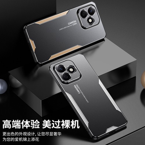 For Honor 400 Lite, Hybrid Armor Metal Aluminum Back Soft Bumper Cover Case - 第 1/14 張圖片