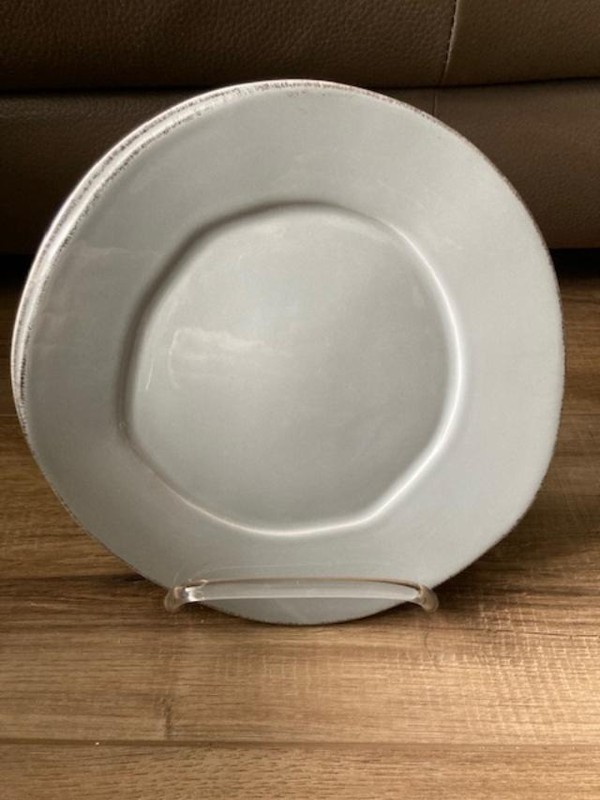 Vietri Lastra Gray Salad Plate. NEW.
