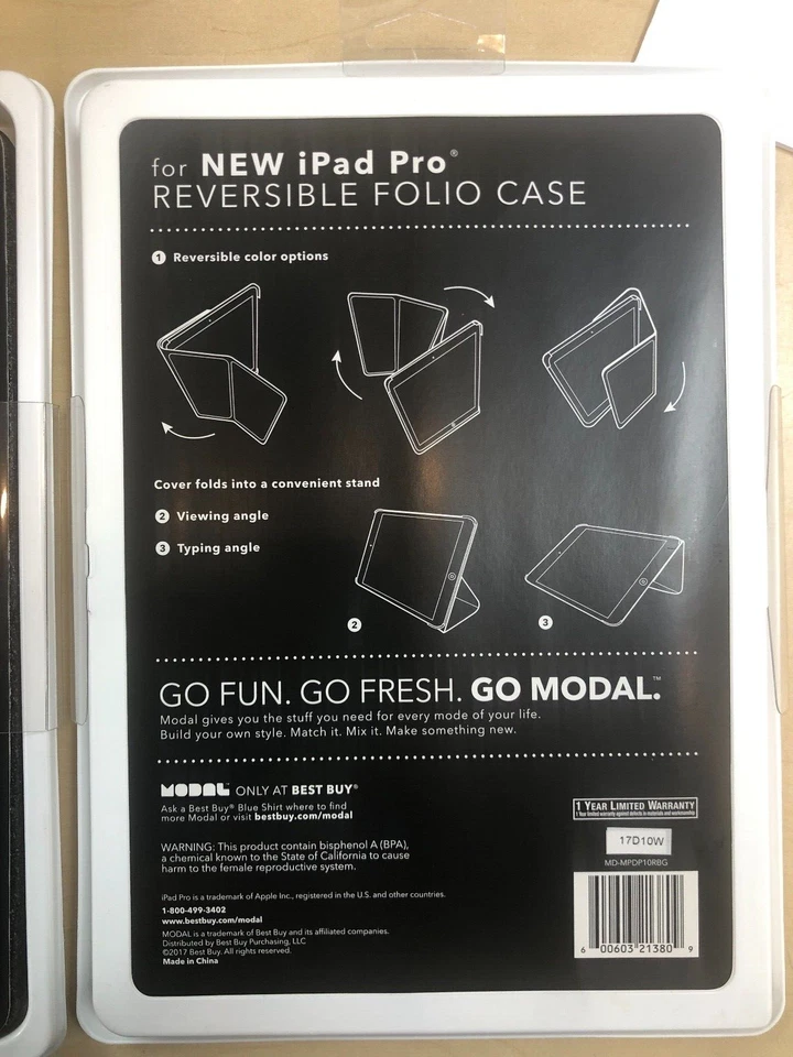Funda tipo folio reversible modal para iPad Pro 10,5 pulgadas / Air3 10,5 pulgadas - negra y gris Foto 3 de 3