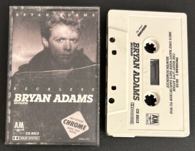 Bryan Adams Reckless CS5013 Cassette Tape Somebody Summer Of  69 A&M Record 1984