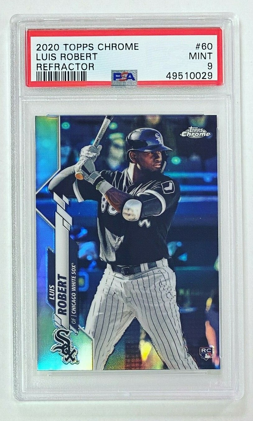 2020 Topps Chrome Luis Robert Refractor #60 PSA 9 Mint Rookie Card RC White Sox