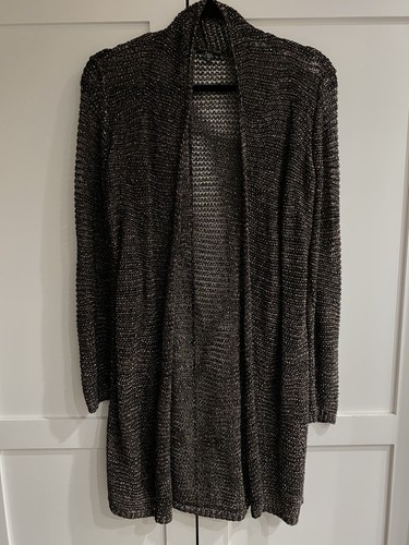 Eileen Fisher Open Front Silver 