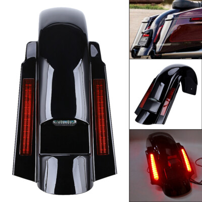 CVO Rear Fender Stretched Extended w/ LED Light Fit for Harley CVO Rear Fender Stretched Extended w/ LED Light Fit for Harley