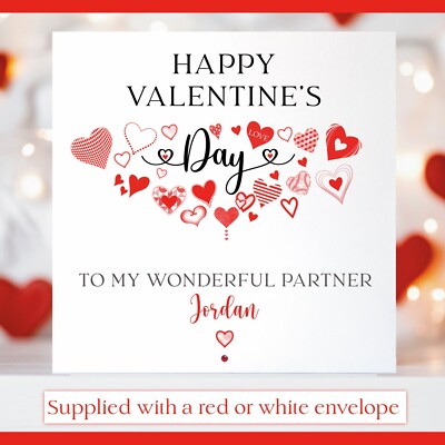 Personalised Valentines Day Card Husband Wife Boyfriend Girlfriend