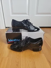 Mens International Dance Shoes - Contra- Ballroom - Black Patent- 6UK ($175)