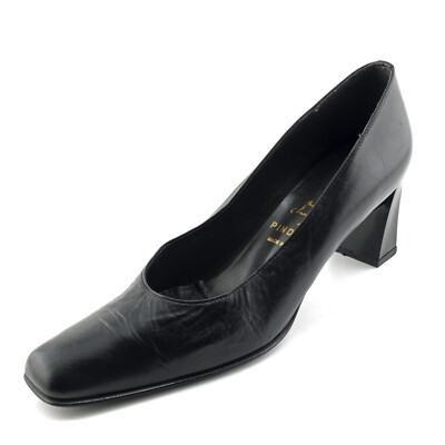 PIERRE CHUPIN de PINDIERE Womens Leather Heels Pumps Shoes 7.5 M FRANCE