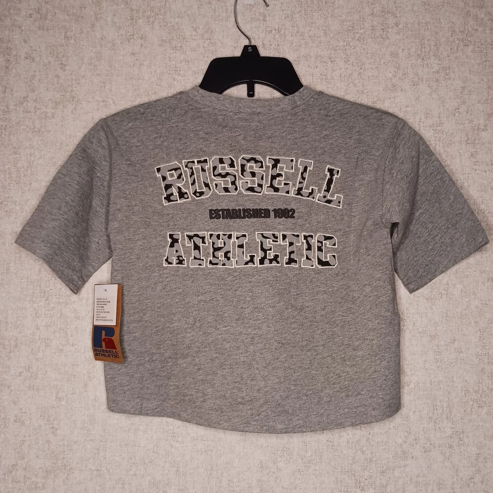 Camiseta Russell Athletic Niñas Gris Jaspeado Fan Club Camiseta Talla M Manga Corta Nueva Foto 3 de 4