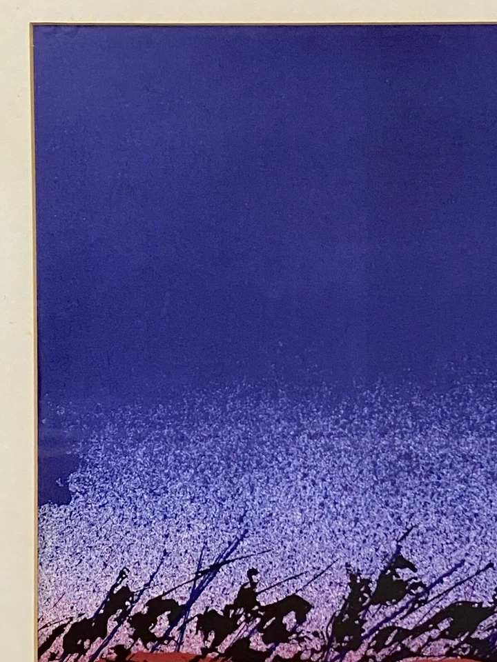 Arte expresionista vintage 11x15 firmada por Nissan Engel litografía impresión de bellas artes Foto 2 de 4