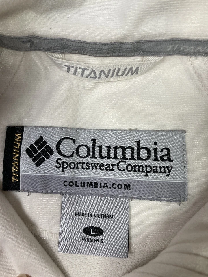 Chaqueta Columbia Titanium para mujer grande marfil elástica forrada de vellón softshell Foto 2 de 4