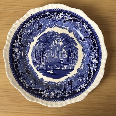 MASON'S PATENT IRONSTONE, VISTA, ENGLAND, BLUE & WHITE DINNER OR