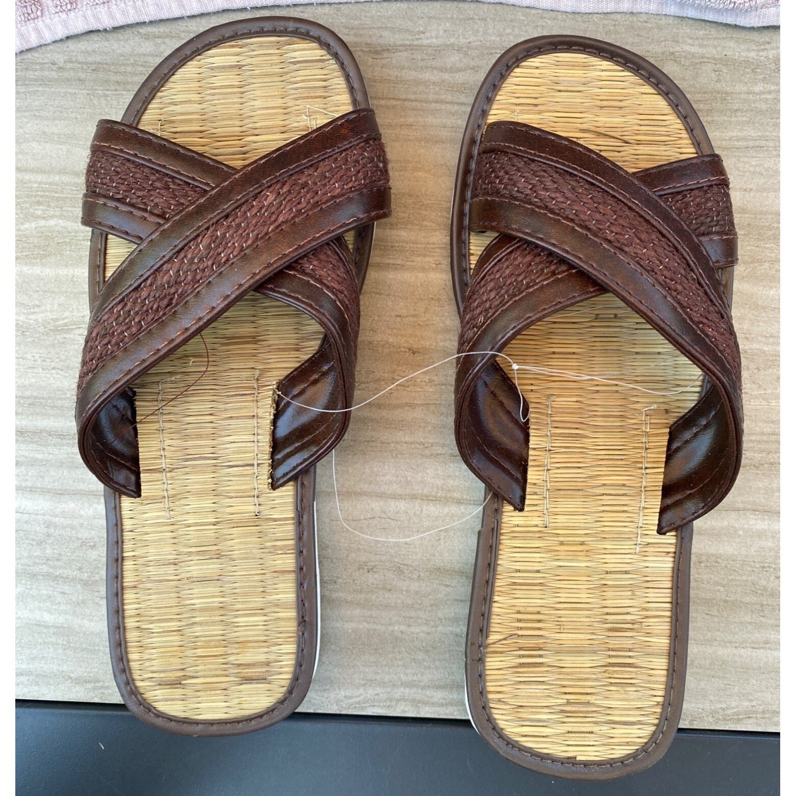 SAOLA Sandali Pantofole Uomo Sandali Infradito Flop Erba Suola in Gomma