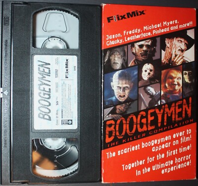 BOOGEYMEN: The Killer Compilation (vhs) Freddy, Jason, Chucky. VG. Rare. Horror